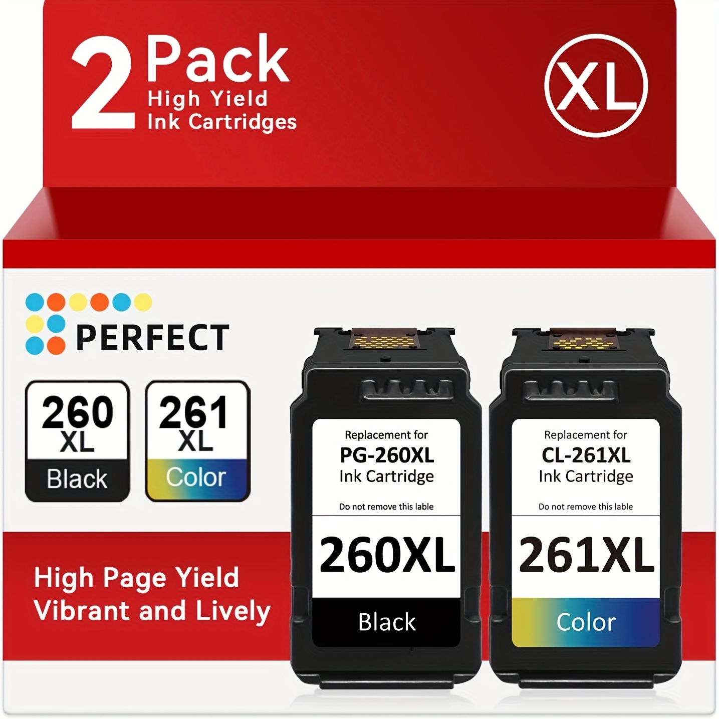 

260xl And 261xl Ink Cartridges & Tri- Replacement For 260 And 261 Ink Cartridges Pg-260 Cl-261 Ts6420a Ts6420 Ts6400 Tr7020 Tr7020a Ts5320 Printers 2