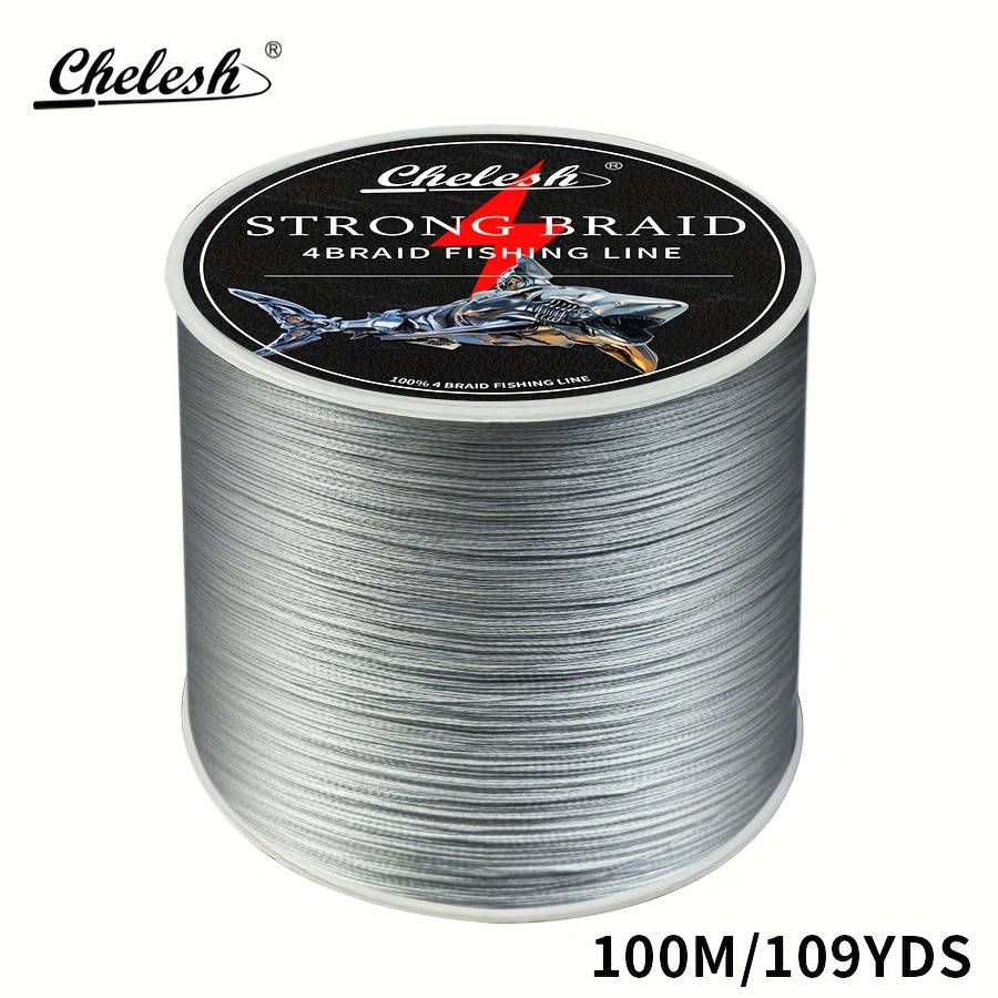 * 100m 4-Strand Braided Fishing Line 15LB-100LB Test * Gray/Green,  Abrasion-Resistant for Saltwater & Freshwater, 100m/328ft, Ideal * for  Christmas/* Fishing Gear, Sleek Spool Design | Highstrength ...
