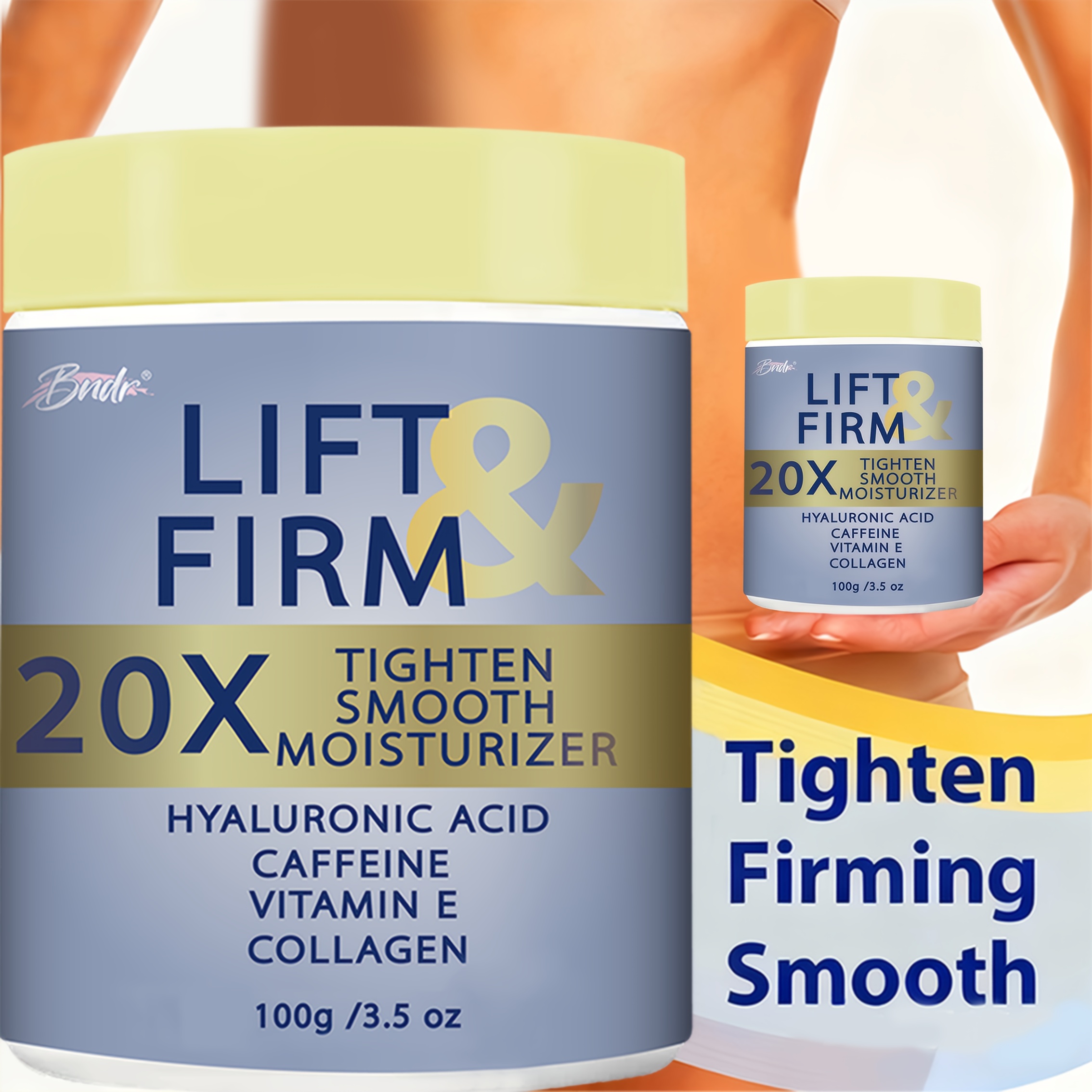 100G/3.5Oz Lifting And Firming Cream with Collagen, Caffeine, Ceramide NP, Honey, Light Beige Tightening Cream for Body, Belly, Face, Neck, Inner Thighs, Arm, Light Beige Firming Cream Lifting Body Lotion Light Beige Tightening Cream