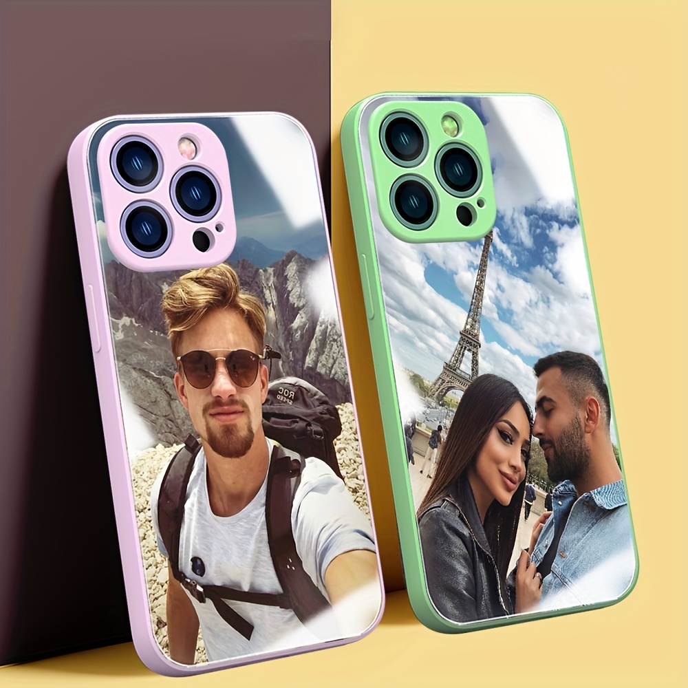 

Customized Mobile Phone Case With Photo Pattern For Iphone 15/14/13/12/11/8/7/x/xs/max/pro/plus/mini/se2/se3, Colorful Frosted Soft , Organic Glass Acrylic Mirror Back Panel, Personalized Anti-fall