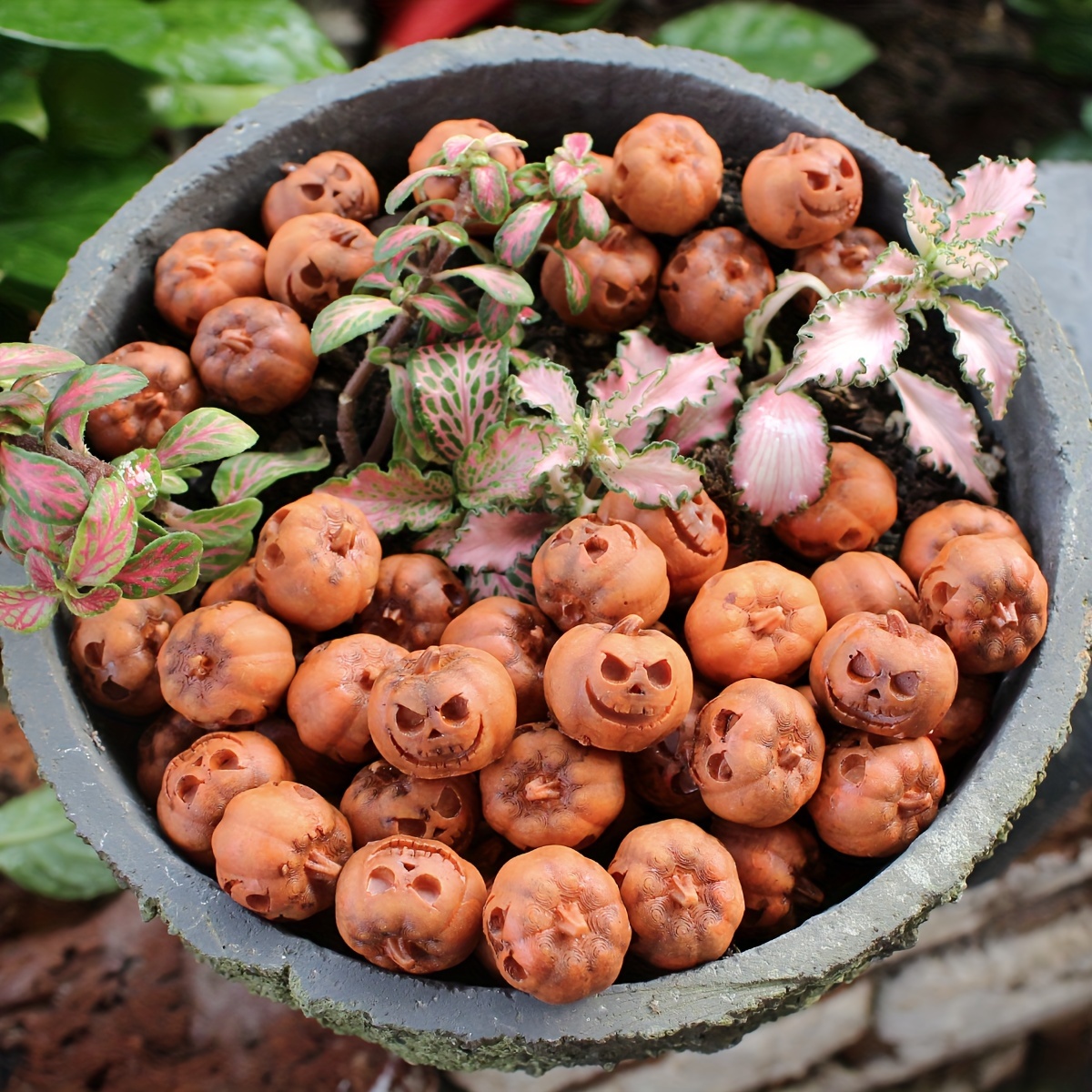 

20 Pcs Miniature Resin Pumpkin Figurines - Versatile Indoor Display Decor For , Easter, Hanukkah, Thanksgiving, National Freedom Day | Plant Theme Collectibles For Various Room Types, No Power Needed