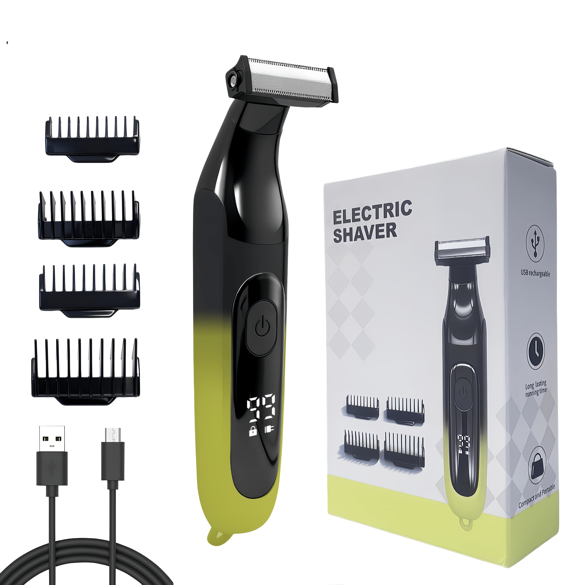 Image of 316 's Electric Groin Hair Trimmer, Suitable For Whole Body Care, Designed For Men, Including Bikini Hair Removal Function, Supports Wireless Charging, And Can Be Used As A Shaver