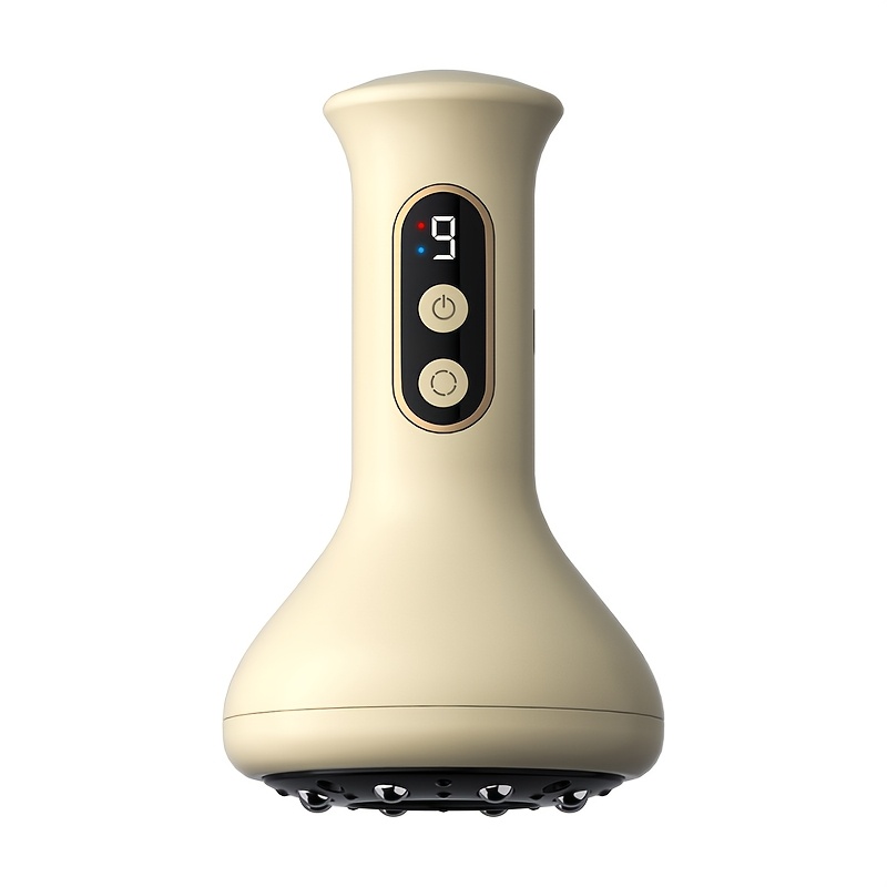 Image of Intelligent Electric Usb Rechargeable 1200mah Cupping And Scraping Instrument For Household Use, With Large Suction And Sliding Cup For Rubbing The Abdomen, Back, Legs, And Massager