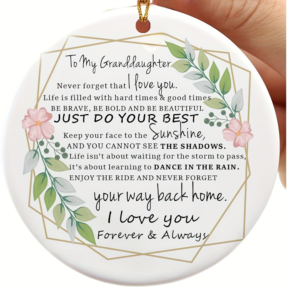 

Granddaughter Christmas Ornament - Grandparents, , No Batteries Required, For Christmas
