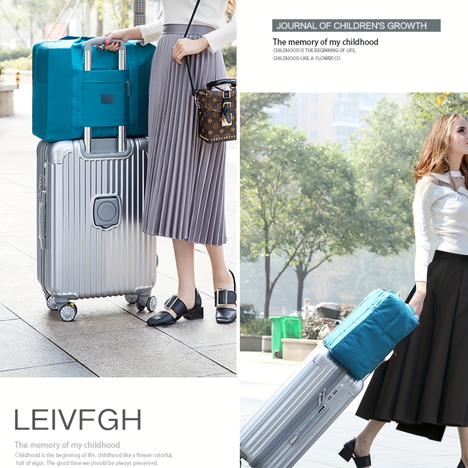 TEMU Travel Bags,travel Bags For Women,travel Bags Suitcase Tote Bag, Lightweight And Large Capacity Foldable, Compatible With Suitcases, Travel