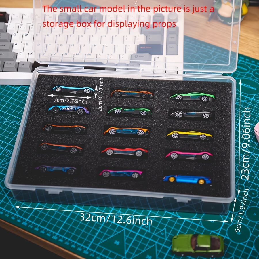 Matchbox Car Model Storage :64 Ratio Alloy Car Model 15 Grid Organizing And Collecting Box