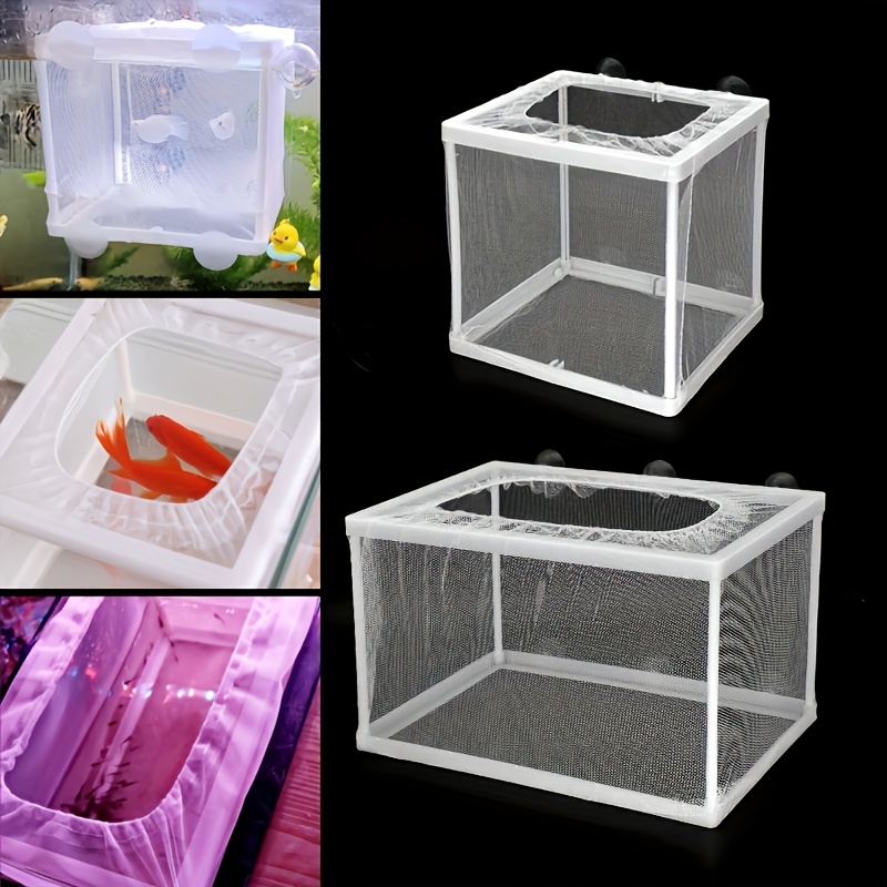 

1pc Aquarium Breeding Isolation Net - Pe Material, Fish & Shrimp Separation For Small Tanks