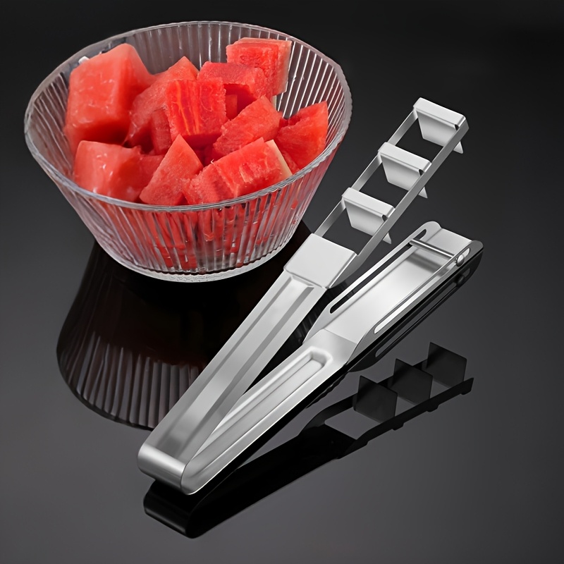 Stainless Steel Watermelon Slicer Cube - Easy Grip, Durable Fruit Cutter for Home Use, Perfect for Summer Refreshments, Fruit Preparation | Cube Cutter | Stainless Steel Construction, Watermelon Slice