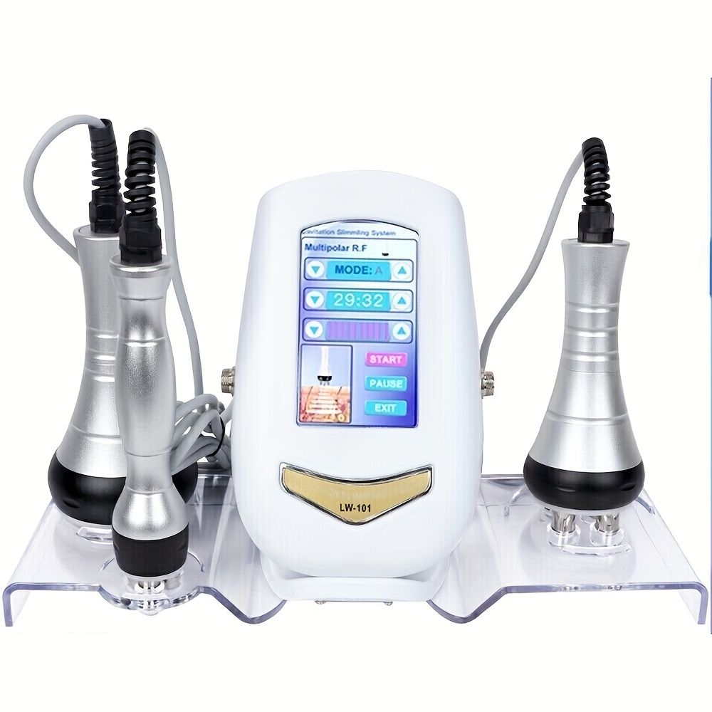 3in 1 Body Instrument 40K Cavitation Machine Slimming Instrument Massage Instrument, Light Beige Tightening Machine, Compact Massager, Sleek Beauty Device, Highquality Instrument, Slimming Device, Antiaging Care, Beauty Professionals