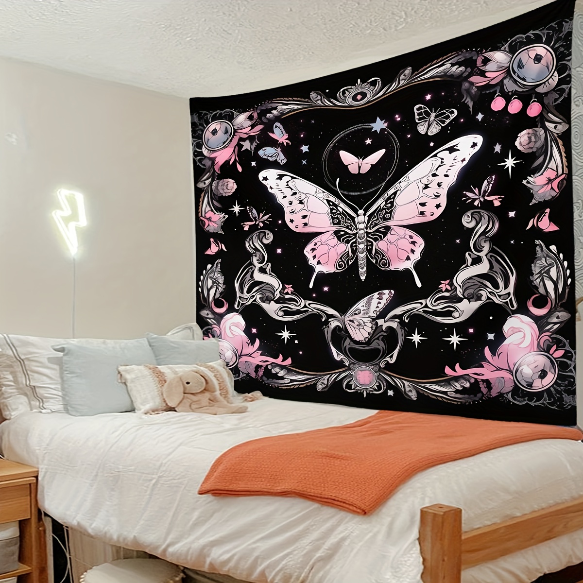 

1pc Butterfly Pattern Tapestry, Wall Hanging Tapestries, Suitable For Living Room Bedroom Dormitory, Home Decor