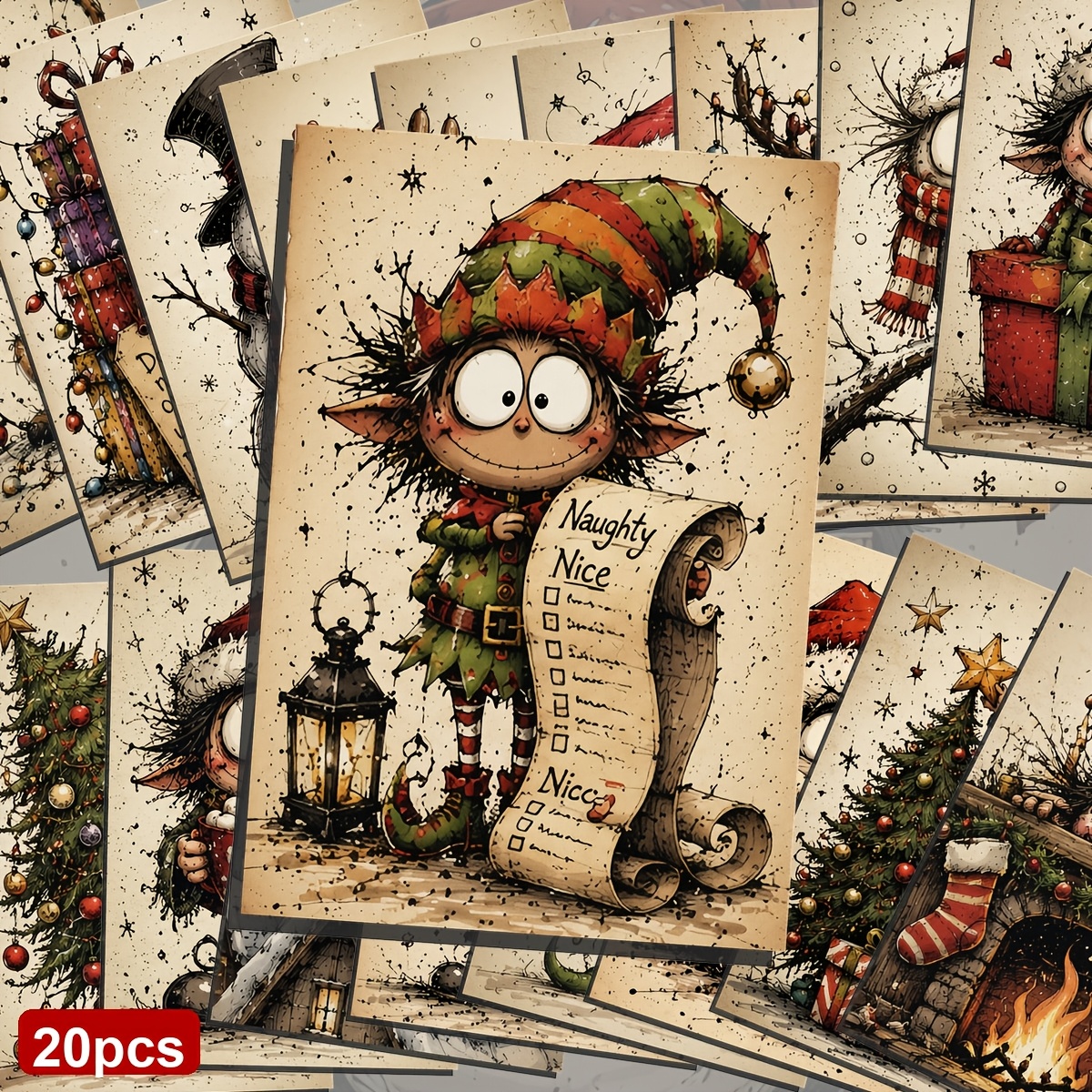 TEMU 20 Sheets Charming And Humorous Animal-themed Postcards - 10x14.5cm Craft Paper Suitable For Card Making, Journaling, Album Backgrounds,