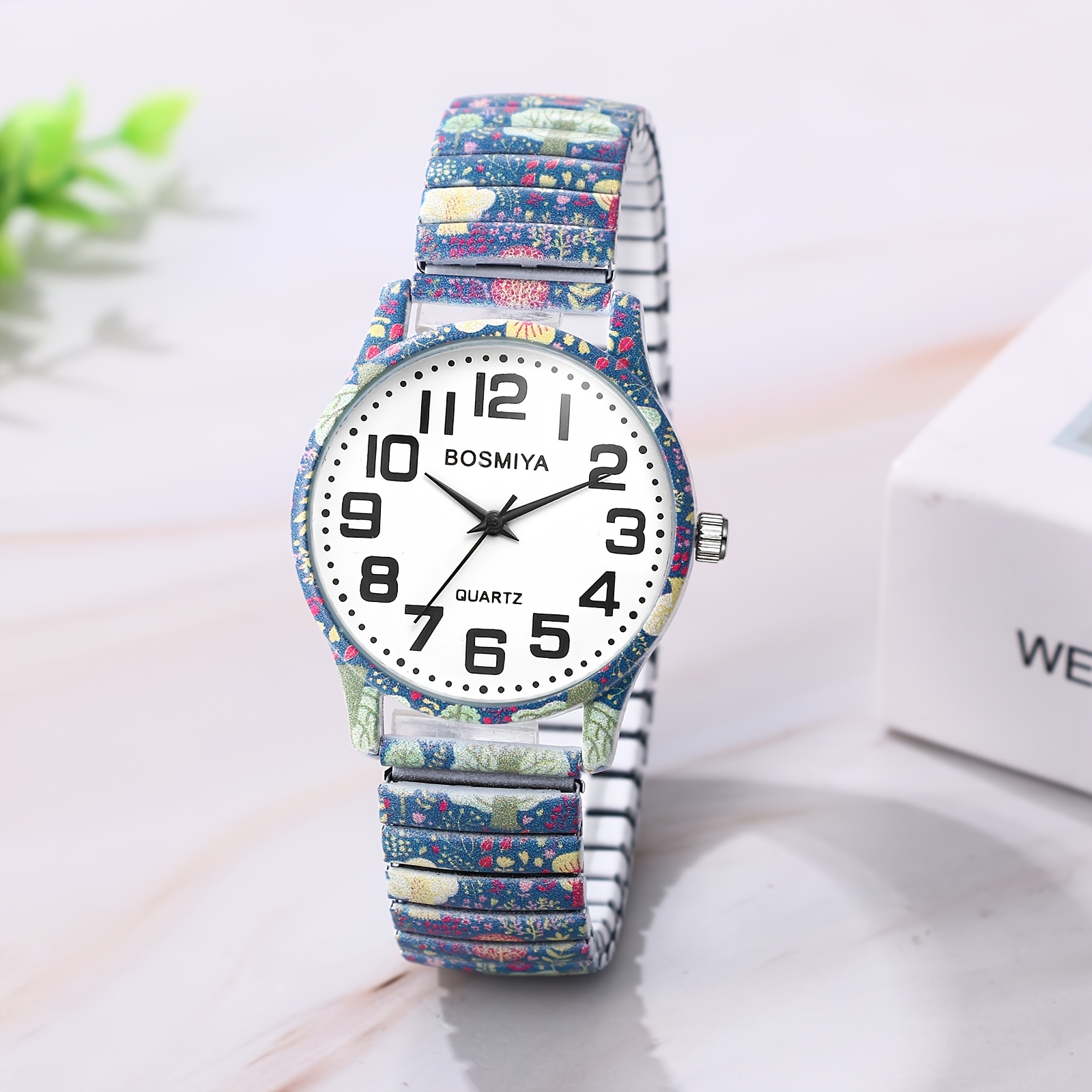 Image of Unisex Watch, Bohemian , High-definition Easy-to-read Large Numbers, Adjustable Elastic Band, Quartz, , Women's Gift, Summer Jewelry Gift