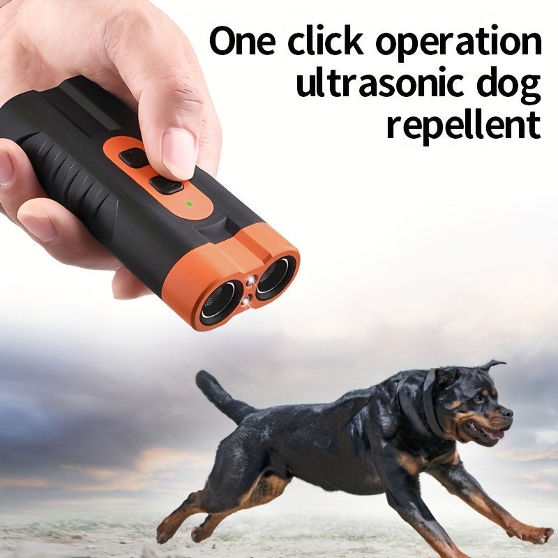 new ultrasonic dog repellent device dual ultrasonic bark control usb rechargeable effective remote control for training portable flashlight for dogs cats and other animals   device modern ultrasonic device   bark   repellen 0