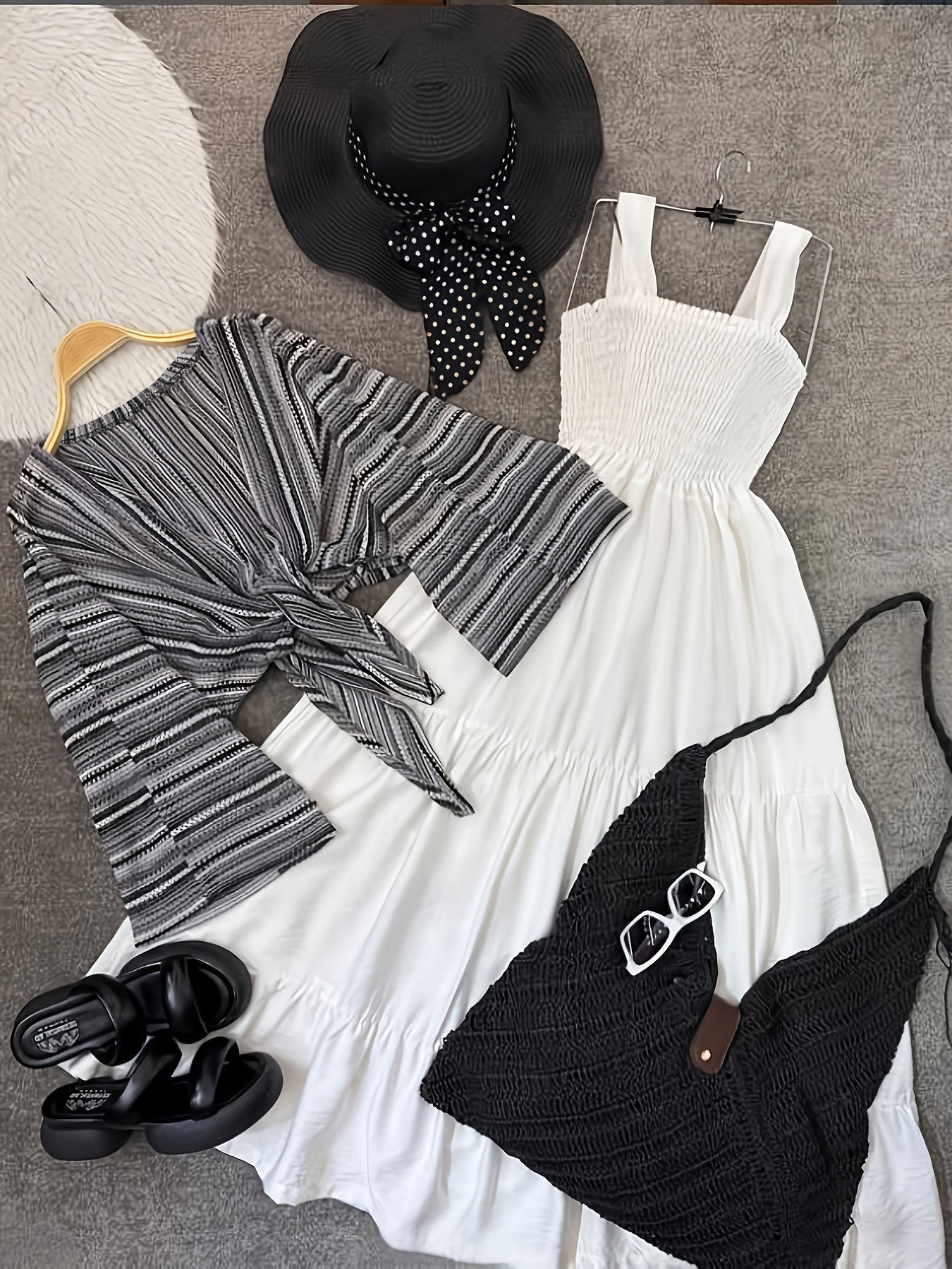 long body fitting prom dresses Children's Cotton Pinafore Dress – Petit Bateau main image 1