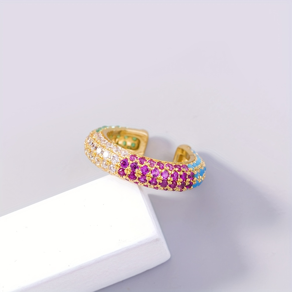 Image of Nooxian Women' Bohemian -plated Synthetic Ear Clip- Earrings Suitable For Vacation & Casual Attire - With Temples ( Clip)