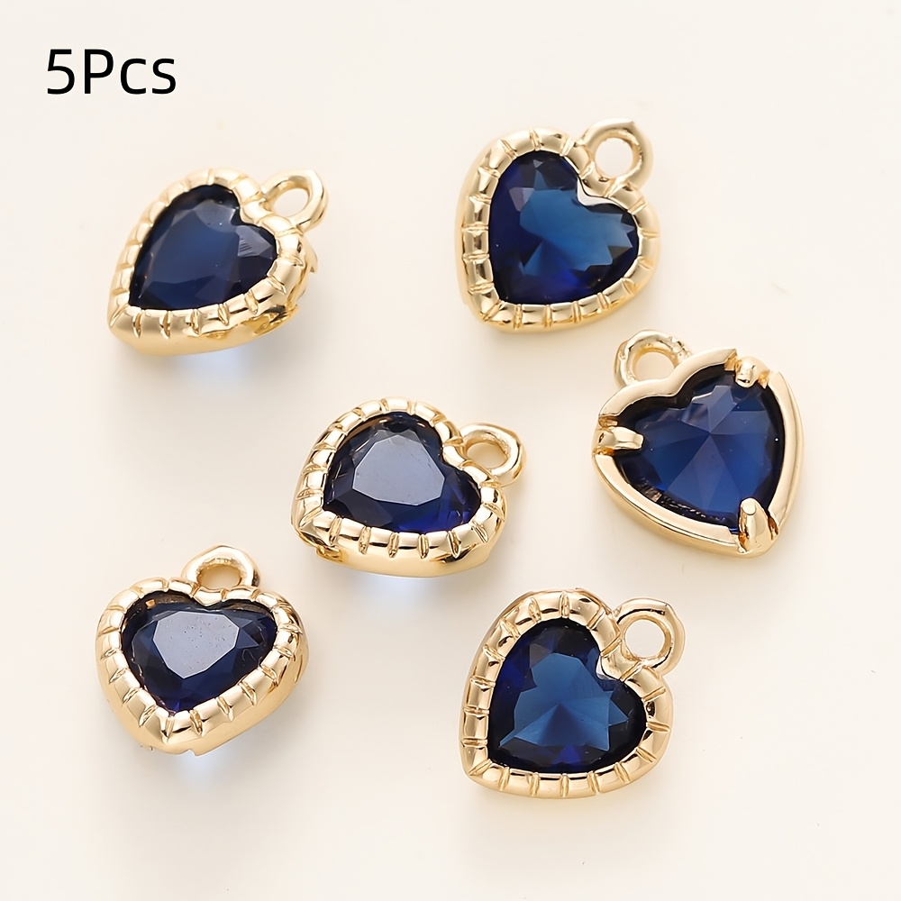 Image of 5pcs 18k Golden Plated Brass Pendant Charms Pendant Necklace Bracelet Pendant For Jewelry Making Supplies Valentine's Day Gift