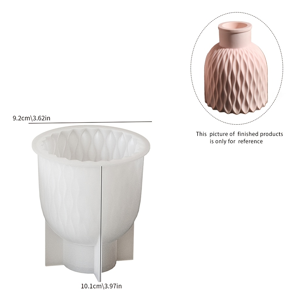 1pc Silicone Vase Flower Pot Mold, Candle Holder Silicone Moulds, Resin Plaster Concrete Casting Molds For Art Crafts, Home Decor