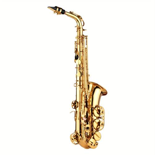 as200 eb saxophone brass lacquered sax wind instrument with carry case gloves straps cleaning cloth brush