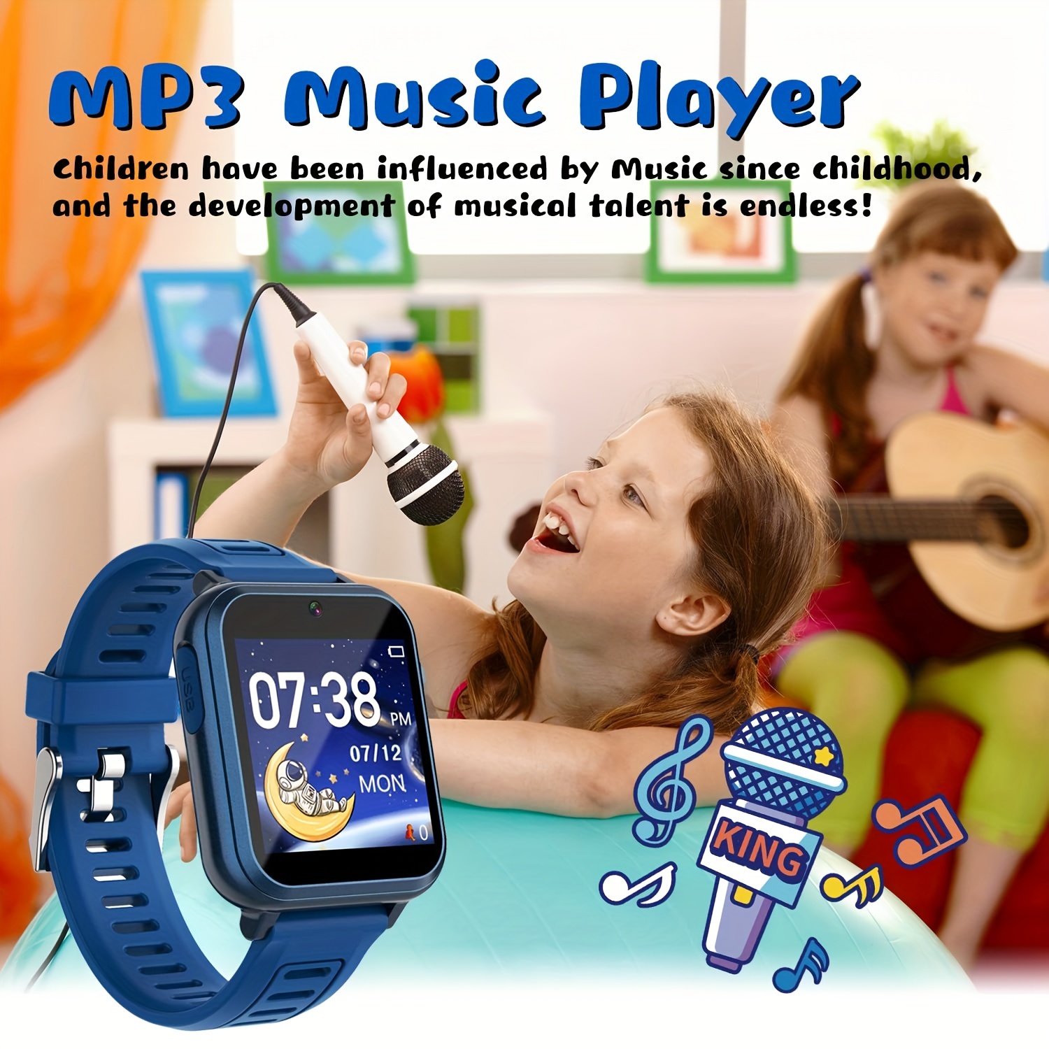 smart watch for children with 24 educational games hd touch screen camera music player pedometer alarm clock calculator watch childrens birthday holiday gift