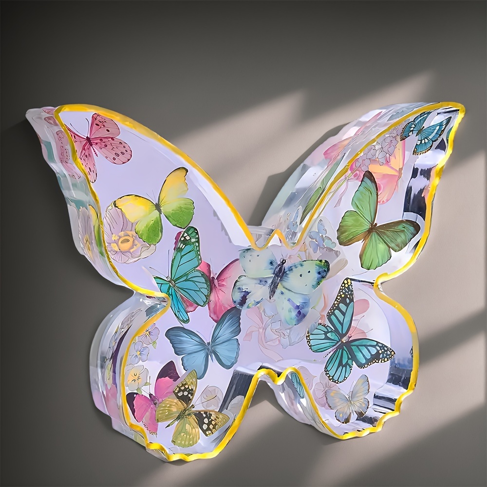 1pc Big Butterfly Ornament Silicone Mold, 3d Big Butterfly Silicone Mold, Diy Handmade Beautiful Flower Decoration, Epoxy Resin Plaster Mold, Home Desktop Decoration