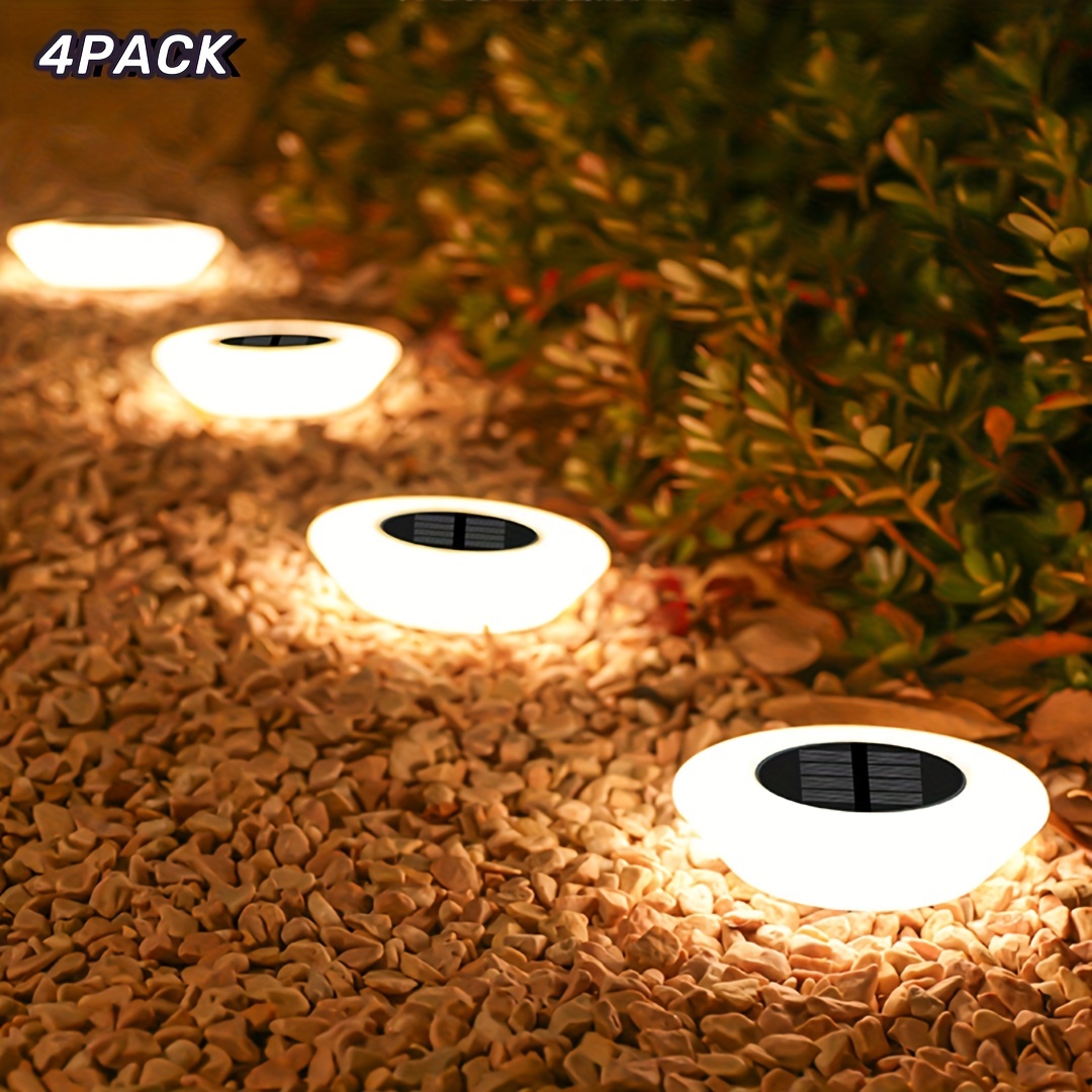 

embedded Design" 4-pack - Outdoor Landscape Lighting, In-ground Lawn & Pathway Decor, Easy Install