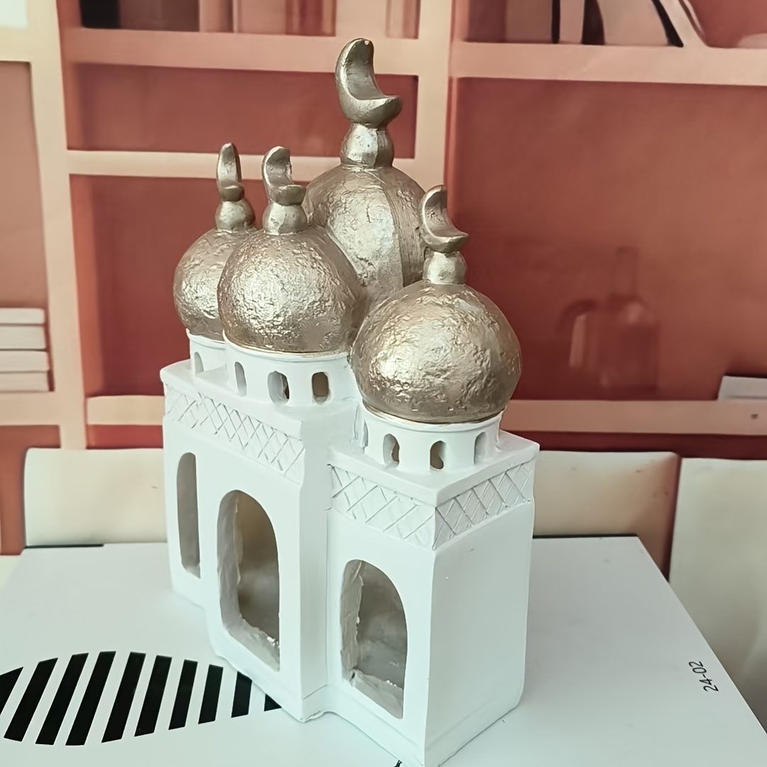 1pc middle eastern arabic style castle ornament jewelry box resin decorative suitable for ramadan and universal holidays non electric Product details 7