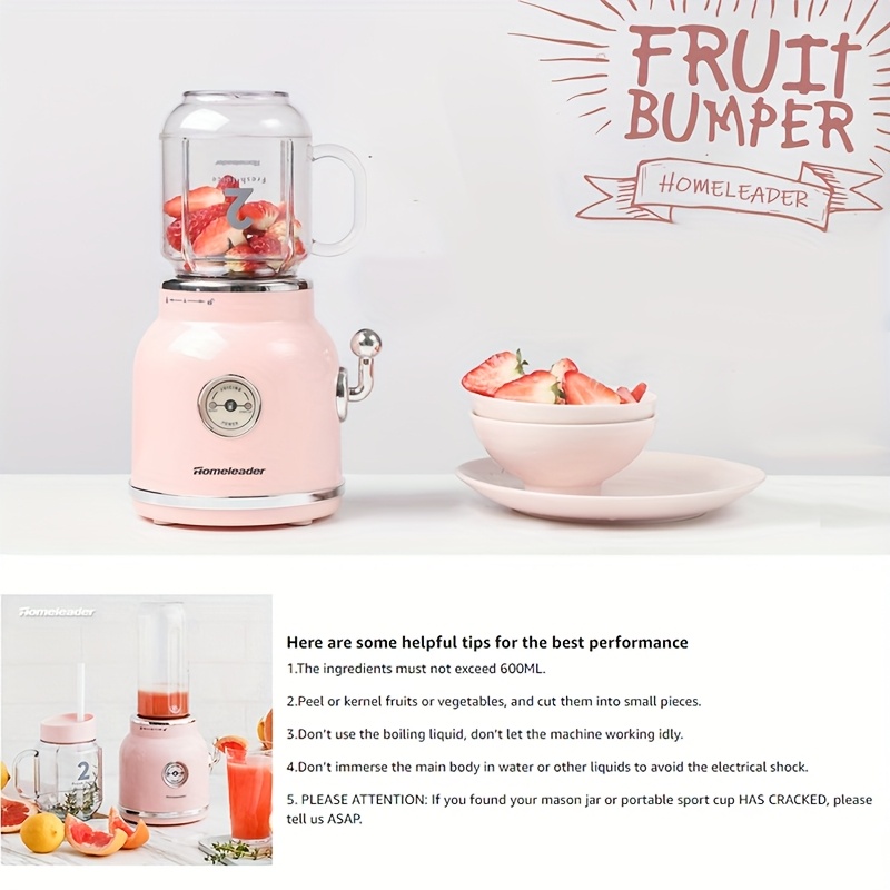 Homeleader Smoothie Blender, Personal Blender for Shakes And Smoothies with a 20.3 Oz Tritan Bpa-Free Travel Cup And Lid, Green, Juicer Machine