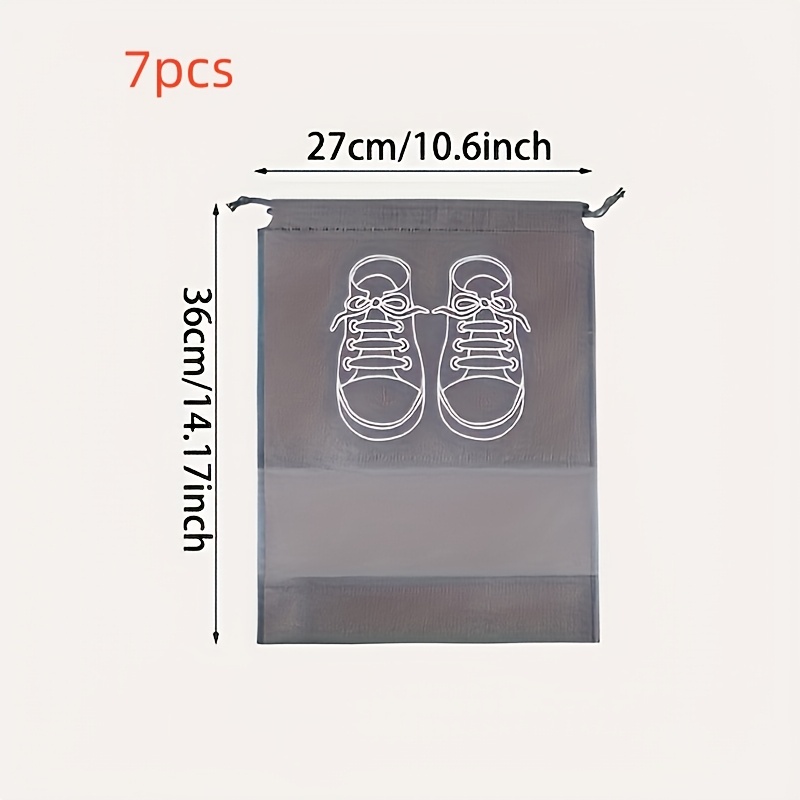 7pcs Transparent Travel Shoe Storage Bags With Zipper - Transparent Travel Shoe Storage Bags, An Easy-to-identify And Space- Travel Accessory, A Travel Essential, Suitable For Travel And , Usable In