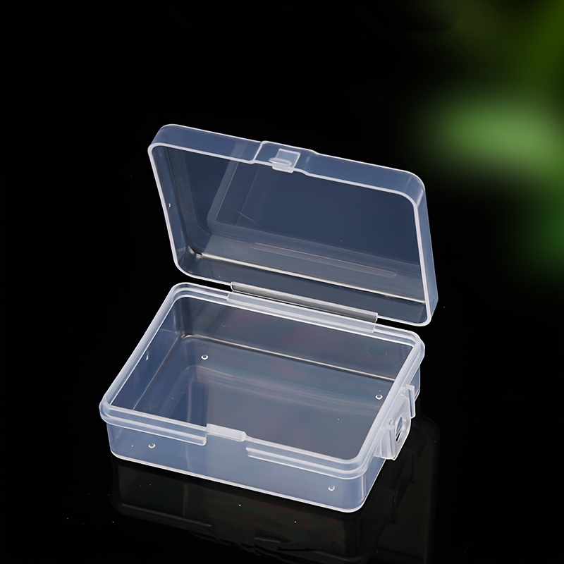 1pc Pp Rectangular Plastic Box Transparent Plastic Box Parts Storage Box  Jewelry Small Clip Small Object Storage Box 4.3*3.54inch/11*9cm, Free  Shipping For New Users