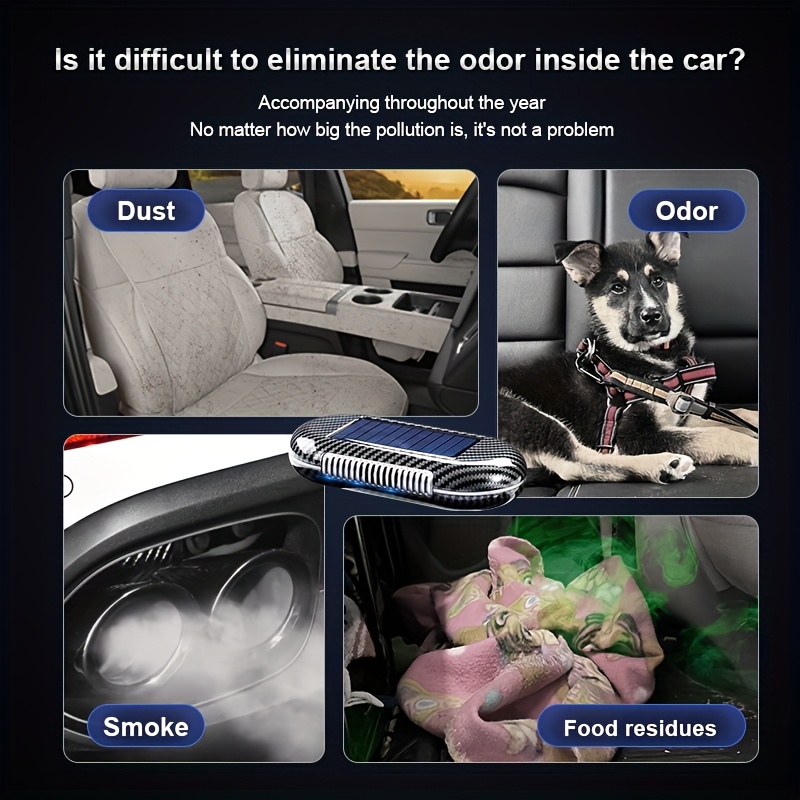 solar car with vibration detection compact solar power 15 day battery for fresh airflow no charging needed auto air freshener purifier lightweight purifier portable purifier highefficiency filter durable construction airflow enhancer Product details 4