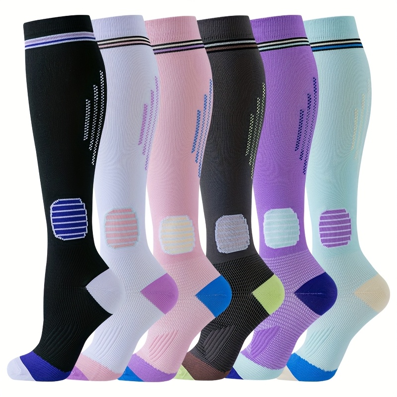 Pairs High-Performance Compression Stockings 15-25 mmHg for Circulation  Support Muscle Over-the-Knee Gradient for Running, Cycling