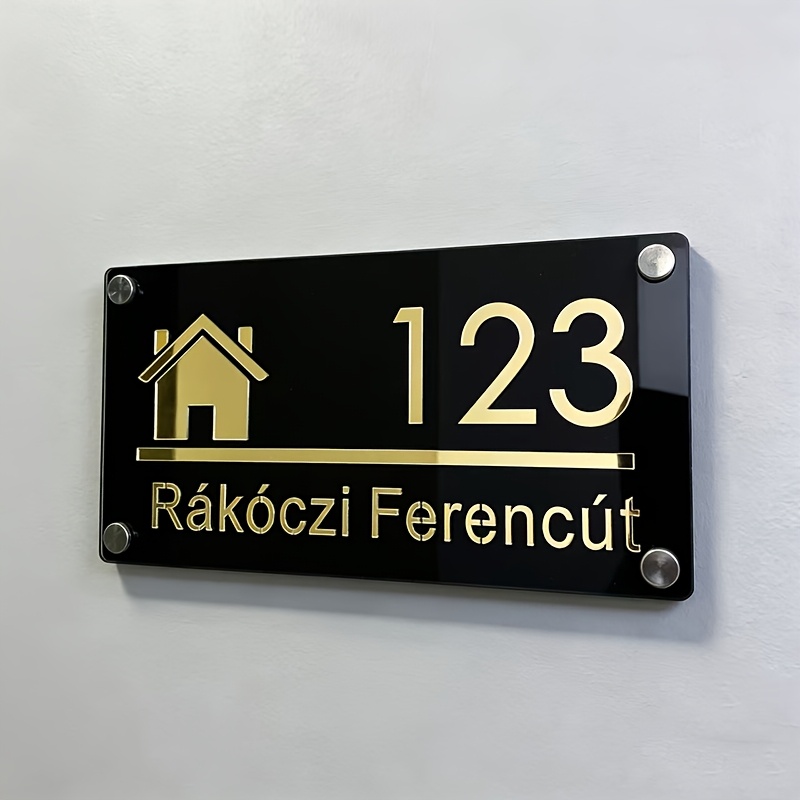 TEMU Customized Acrylic Decorative Nameplate, Minimalist Style, High-end Atmosphere