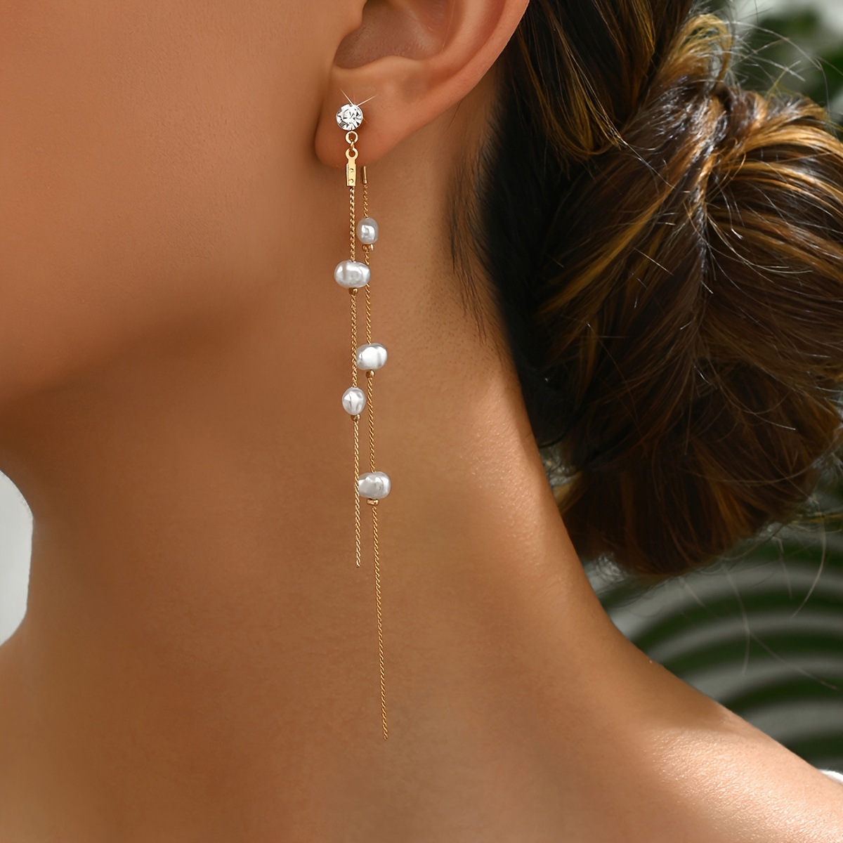 E-shop 2 Stück Modische Instagram-Stil Elegante Minimalistische -Quasten Ohrringe, für Schöne Damen zum Tragen im , im Urlaub oder auf Partys