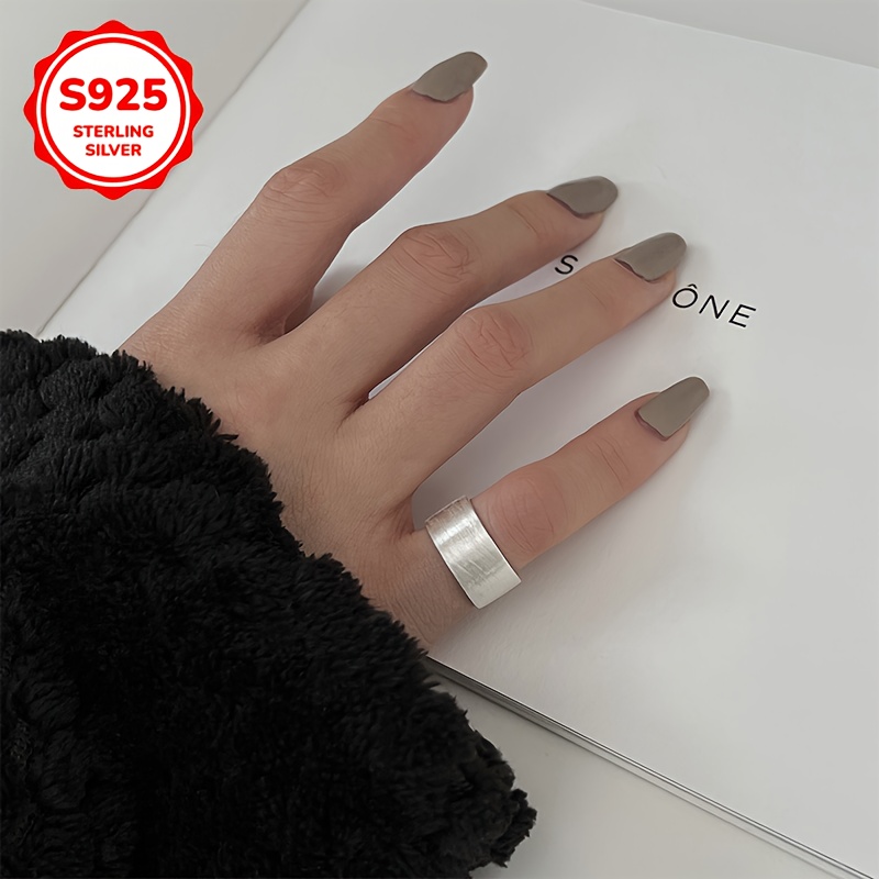 Hypoallergenic Wide Band Adjustable Open Ring