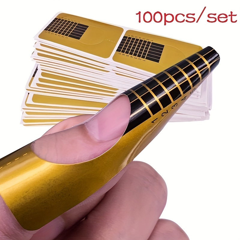 

100pcs Manicure Styling Tool Form Nail Forms Tips Acrylic Gel Extension Template Polish Gel Tips Nail Art Guide