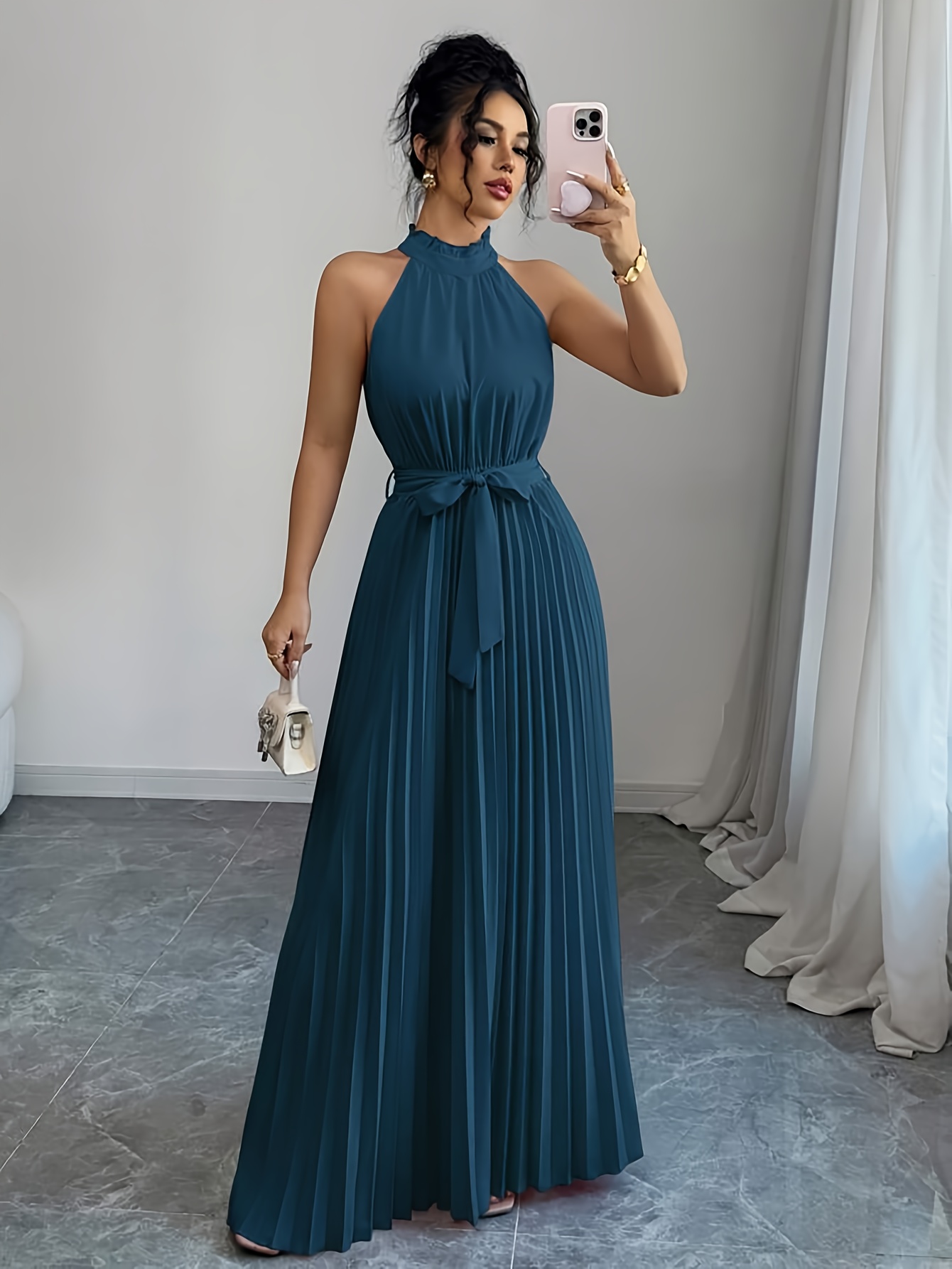 womens a line halter dress women's clothing temu - Temu Canada