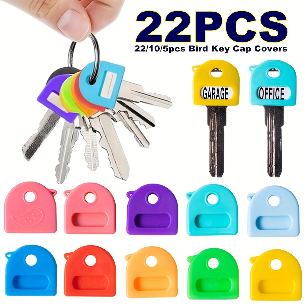 

5/10/22pcs Colorful Silicone Bird Keychain Set For Men, Organize And Identify Keys Easily