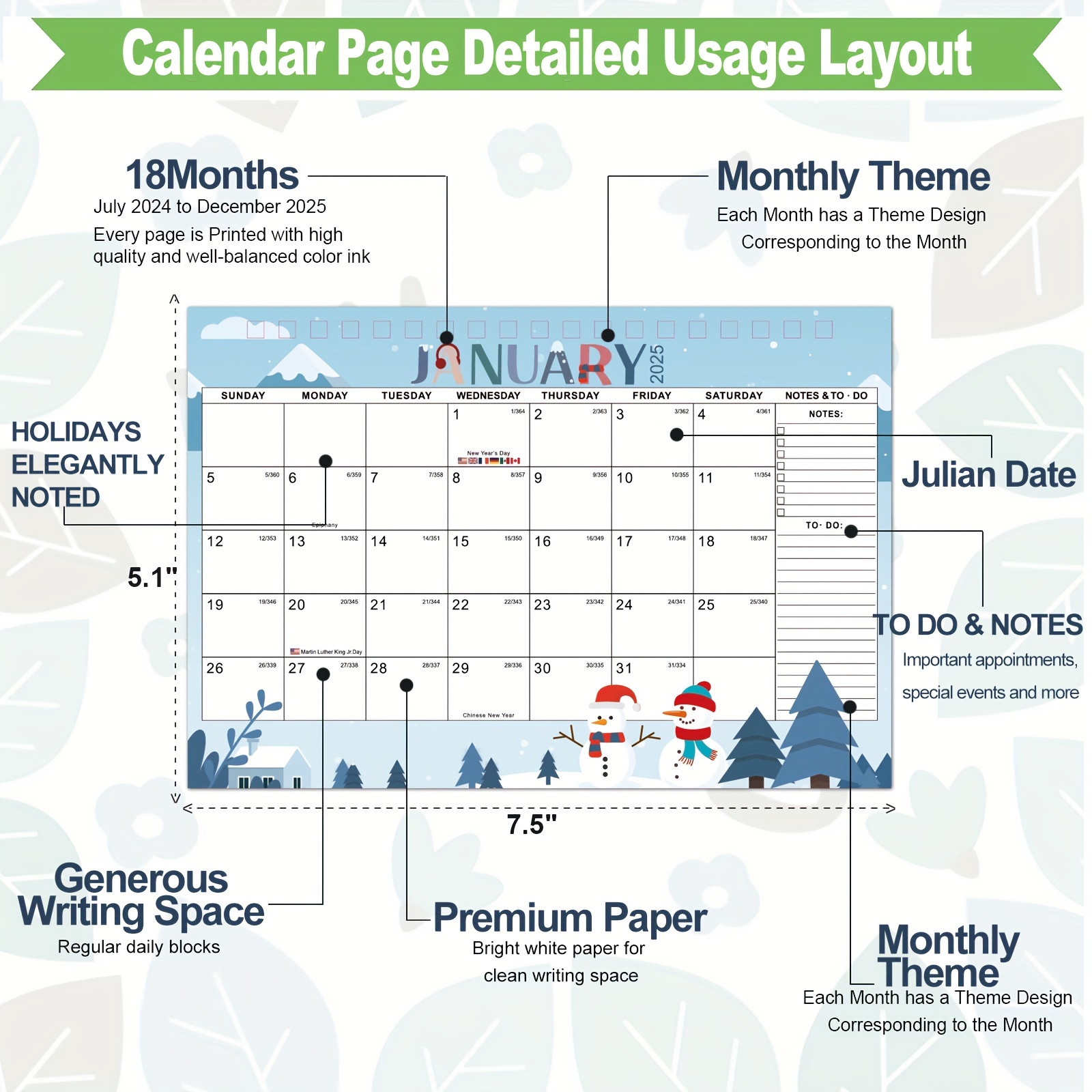 Calendrier De Bureau 2024-2025, Calendrier De Bureau 2024-2025