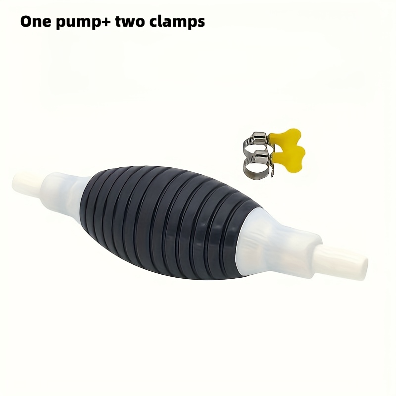 Durable Manual Fuel Transfer Pump Set - 3pcs Set (extractor Bag + 2 Clamps), Durable Plastic Tool For Transferring Gasoline, , And Liquid Water