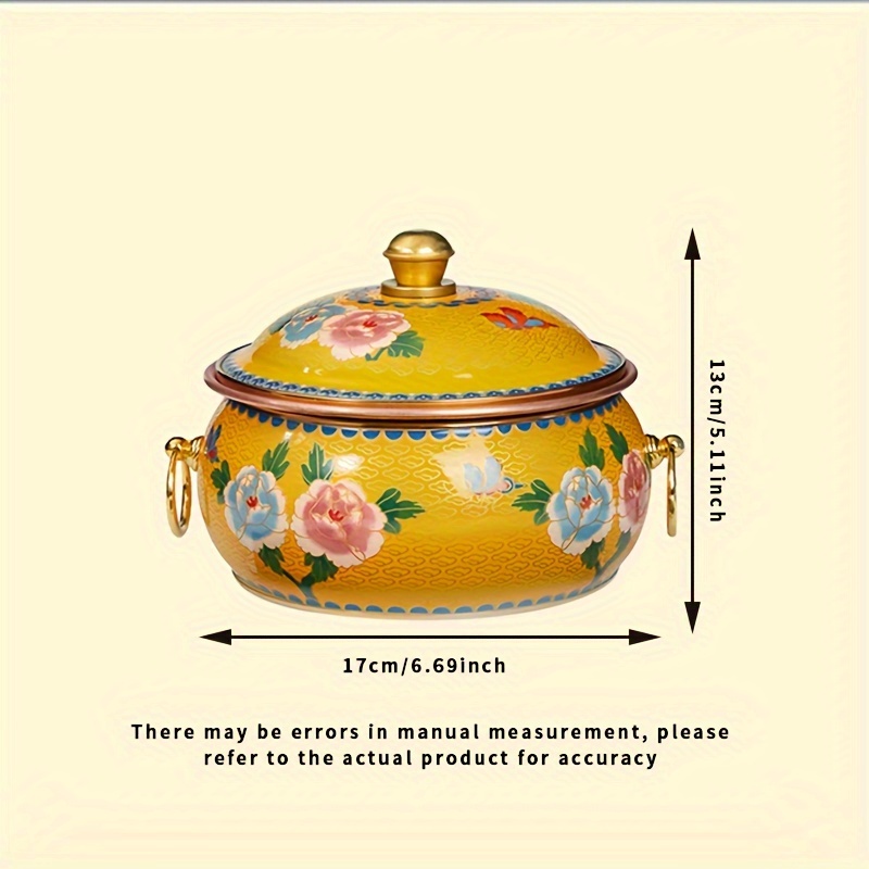 copper traditional enamel   jingtailan single serving hot pot induction compatible enameled pure copper cookware dishwasher safe no power supply needed details 8