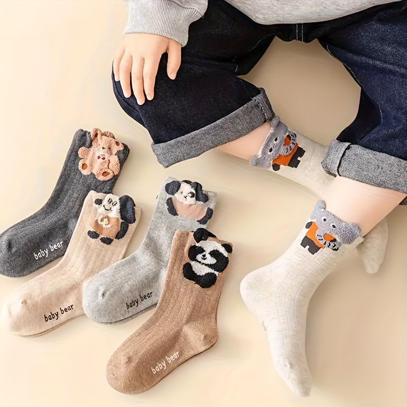 5 Pairs Of Medium-length Socks, Suitable For Boys To Wear