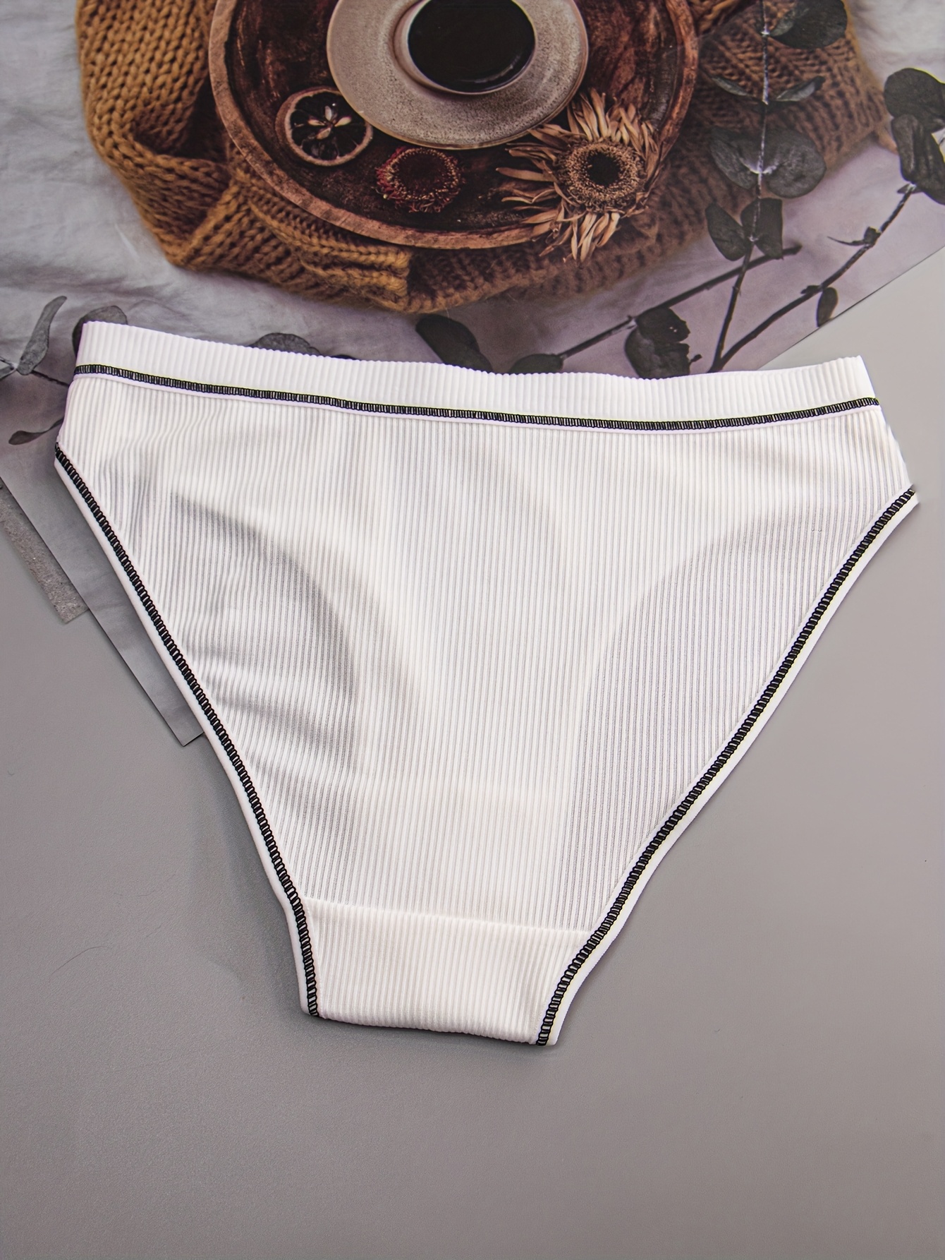 4pcs Women's Mid-Rise Briefs with Chic Bow Detail - Breathable & Comfortable Ribbed Texture in Assorted Colors, Stretchy Polyester Blend, Non-See-Through - Perfect for Casual Attire