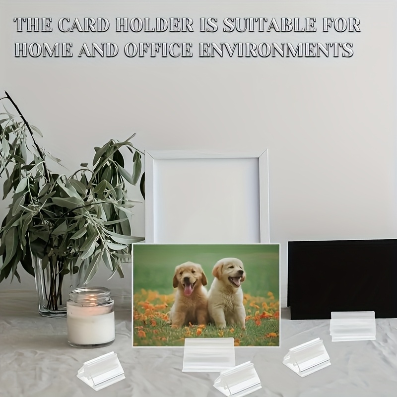 Forty Acrylic Display Stands, Suitable for Holding Photos and Business Cards, Ideal for Office Workstations, Exhibitions, Parties, and as Mini Storage Solutions for Home Offices