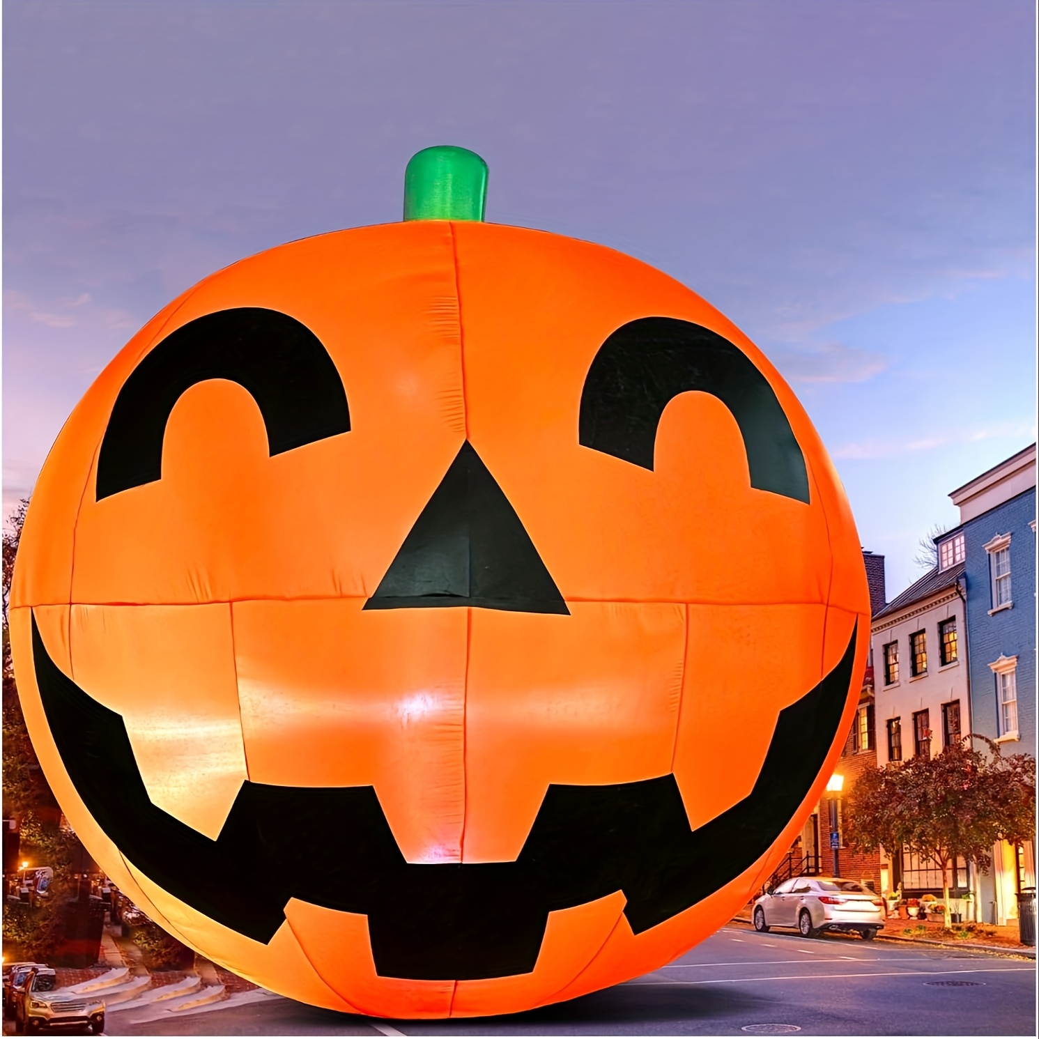 TEMU Giant 11.2ft Halloween Inflatables Pumpkin Decorations, Extra Large Halloween Blow Up Yard Decorations With Built-in Led Lights For Indoor