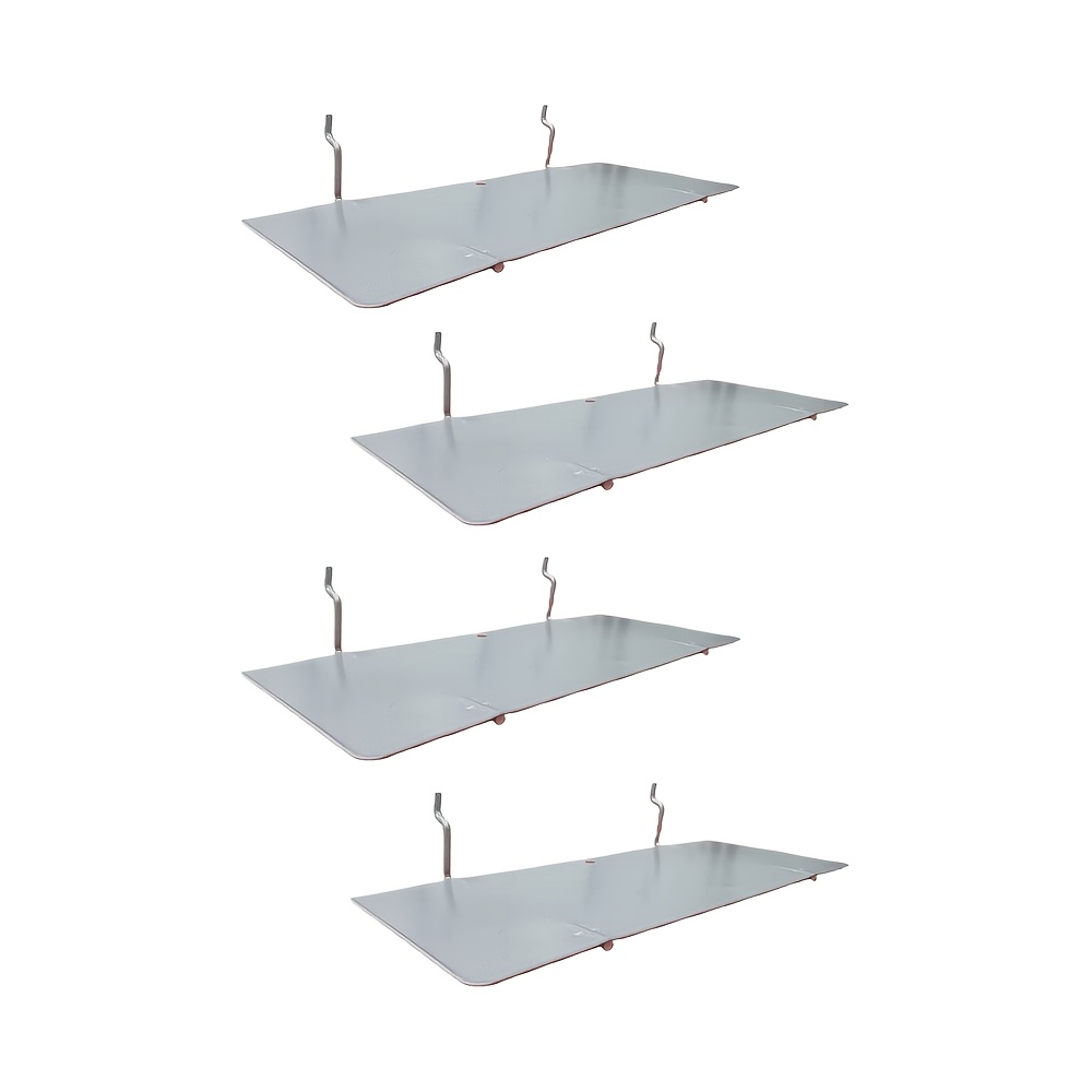 TEMU 4pcs Pegboard Tray, 7 X 3 Inch Wall-mounted Organizer Pegboard Rack, Practical Metal Storage Shelf, Pegboard Accessory Holder, Wall-mounted