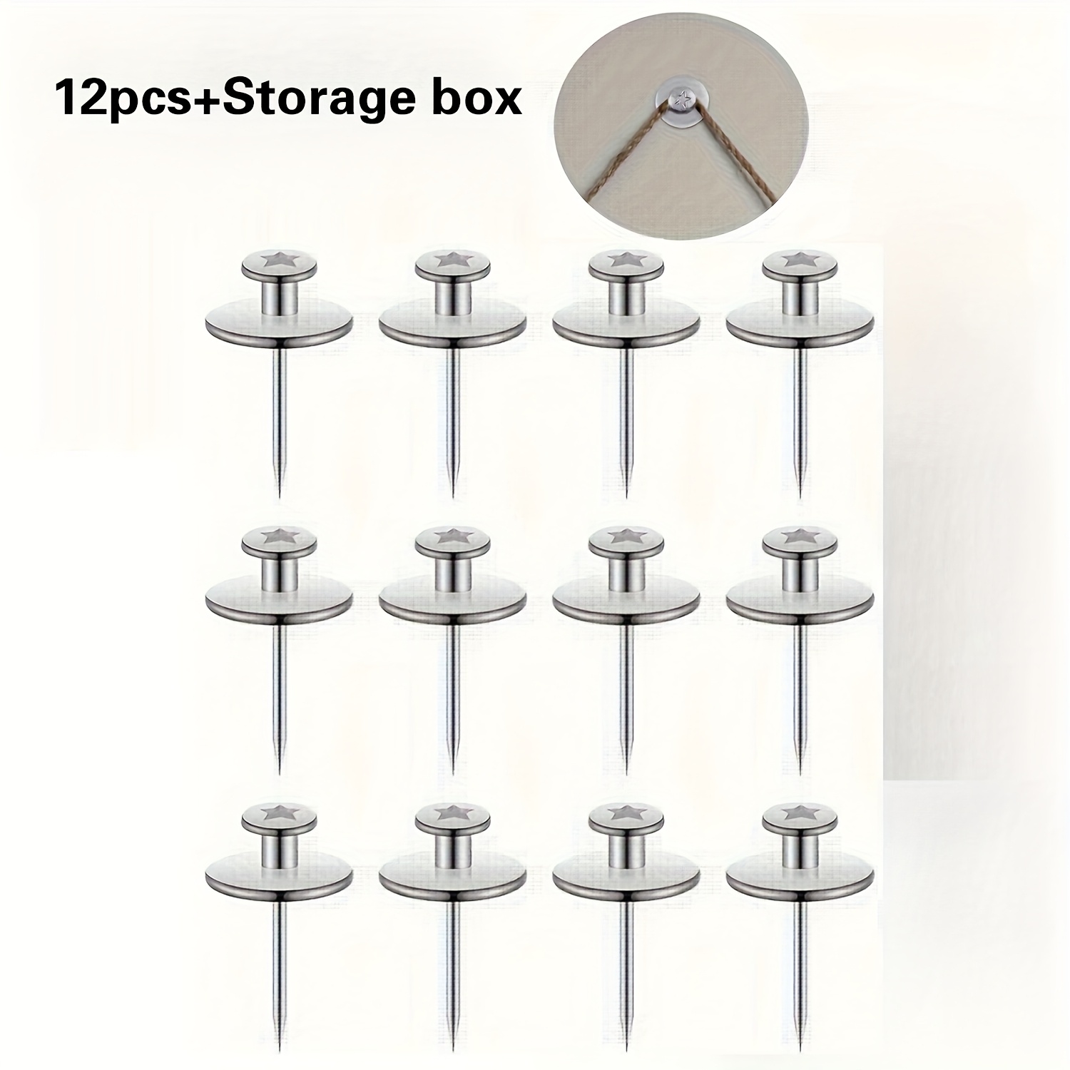 E-shop 12 Stück Doppelköpfige Metall-Push Pins mit Transparenter OPP-Box - Rostfreie Schwarze & Goldene Reißzwecken für Zuhause, Büro, Klassenzimmer,