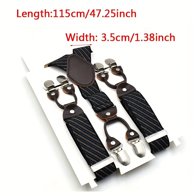 mens wide strap mens style strap six clips fat elderly pants extended elastic strap wide strap adjustable strap mens suspenders casual wear suspenders fashionable suspenders adjustable strap suspenders