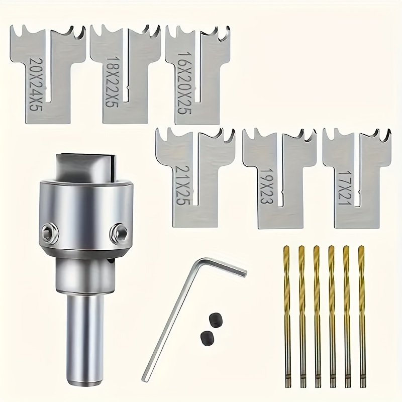 Versatile Jewelry Crafting Tool Kit With 6 Blade Sizes - Durable Alloy, Center Cutting Design For Diy Rings & Knives