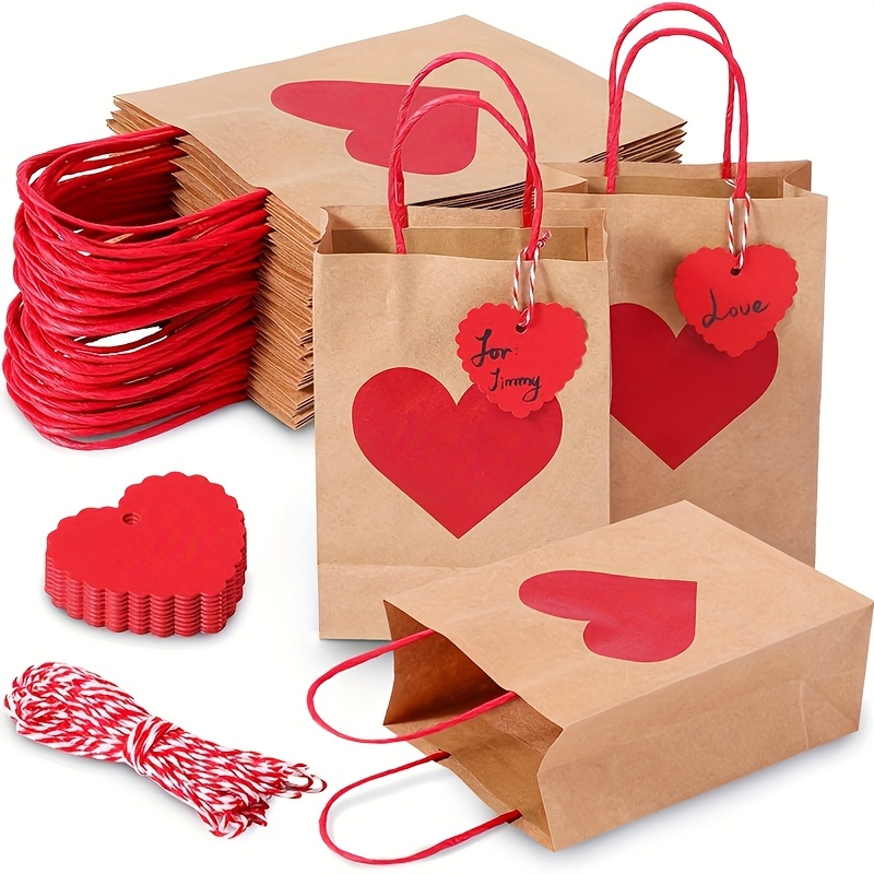 

100pcs Heart Gift Tags With Rope - Holiday Packaging For Easter, New Year, Day, Thanksgiving, Birthday And Wedding