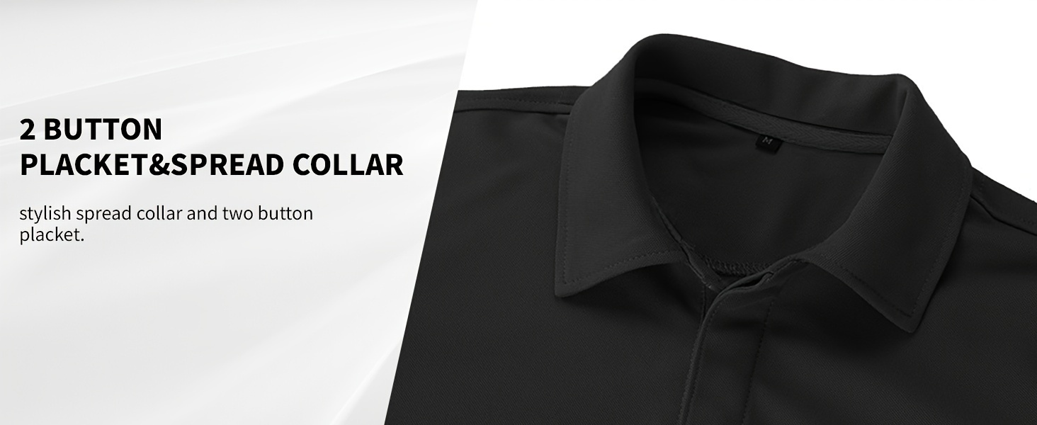 mens quick dry shirts polyester casual collared tennis golf shirts moisture wicking short sleeve sports shirts 2 pack details 2